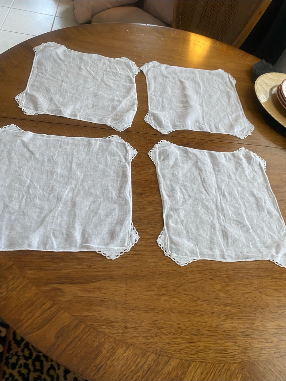 Vintage tea napkins Set of 4